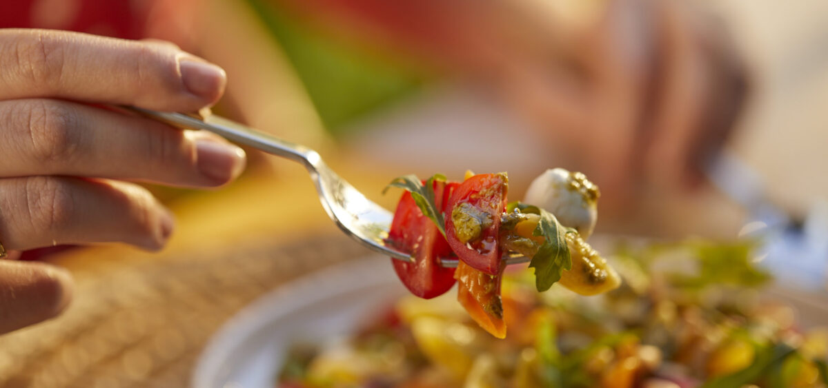 Close up pastasalade Grand'Italia