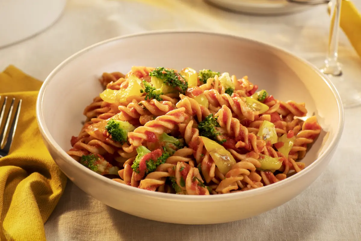 Recept Fusilli Volkoren met broccoli en paprika Grand'Italia