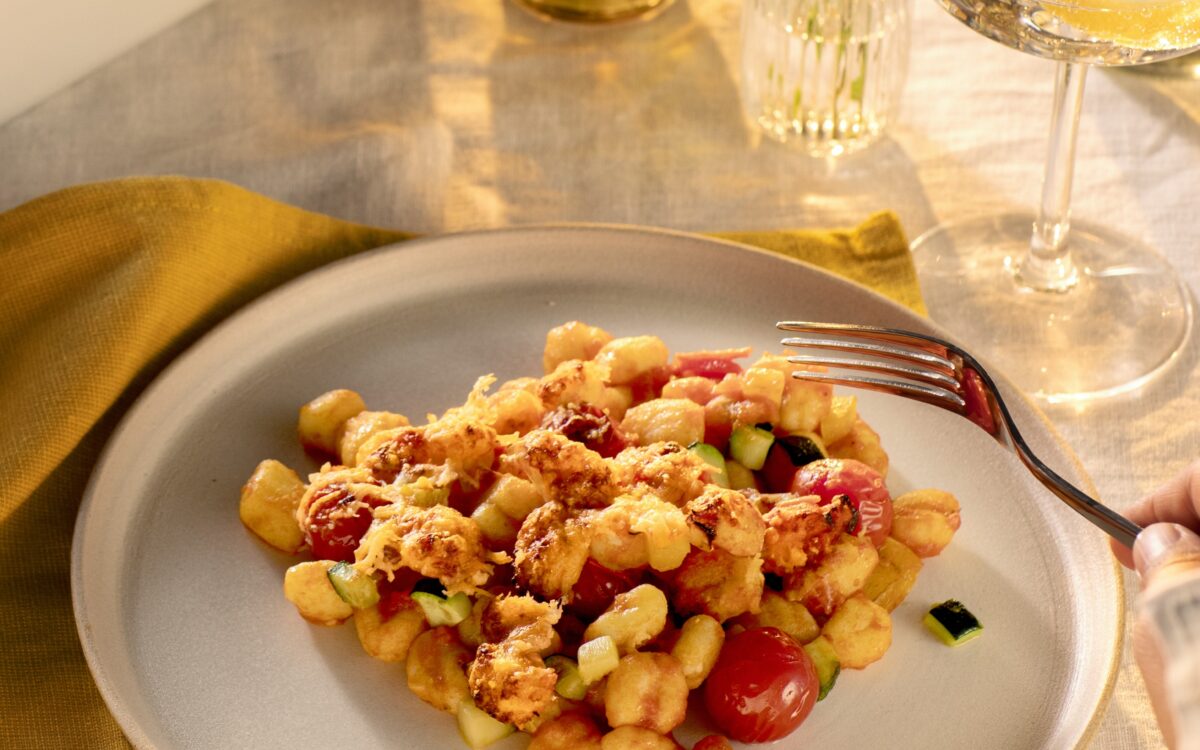 Recept Gebakken gnocchi met Piccante saus, paprika en courgette Grand'Italia