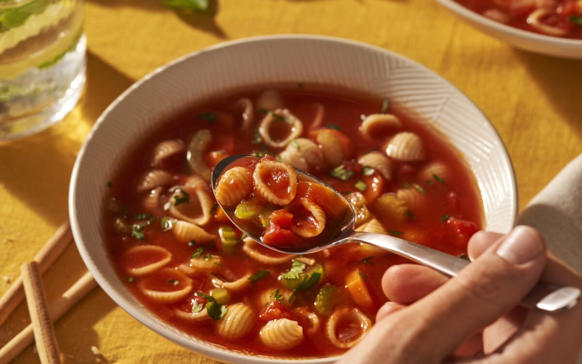 Recept Italiaanse tomatensoep met Mini Conchiglie Grand'Italia