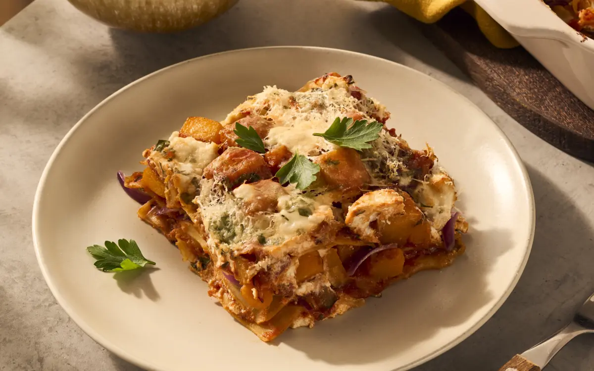 Recept Lasagne met pompoen en geitenkaas Grand'Italia