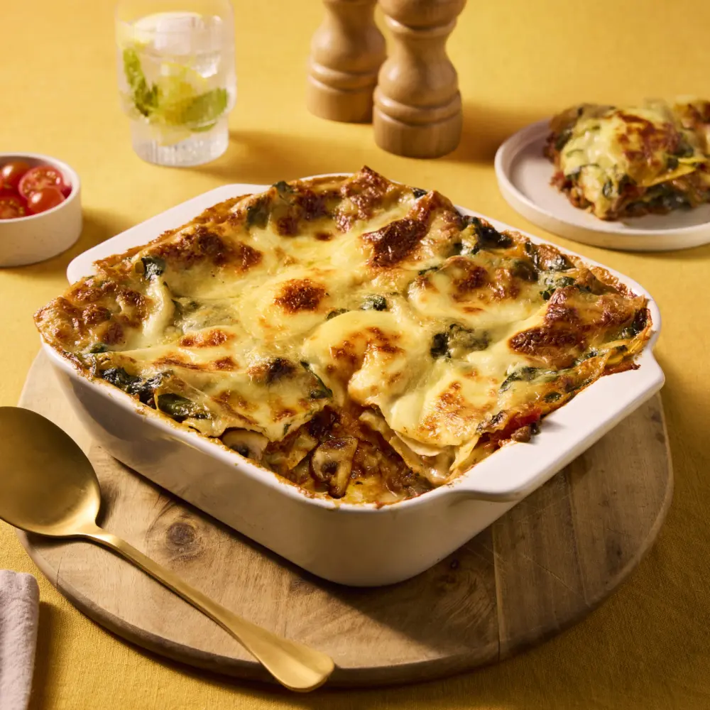 Recept Lasagne met spinazie en champignons Grand'Italia