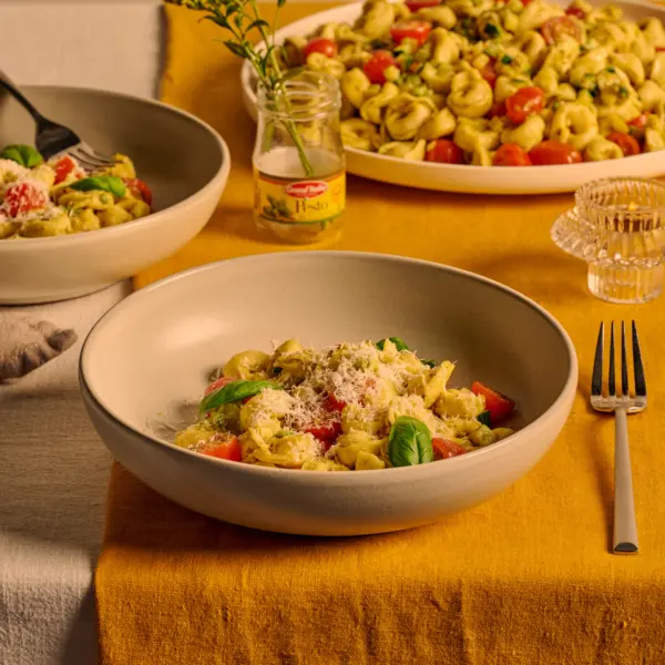 Recept Pasta pesto tortellini met courgette en tomaat Grand'Italia