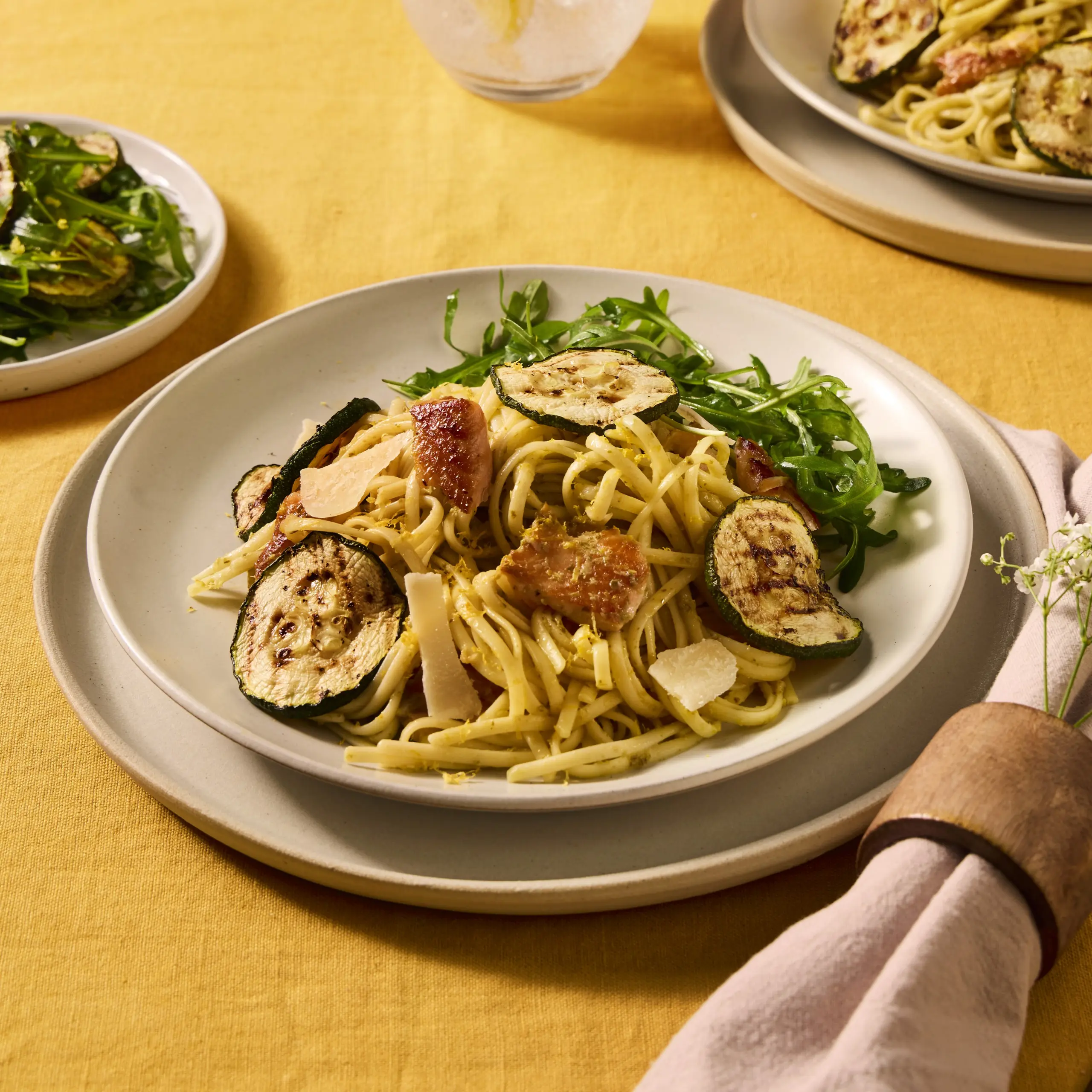 Pasta pesto zalm