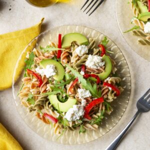 Recept Pastasalade met avocado, ricotta en gegrilde paprika Grand'Italia