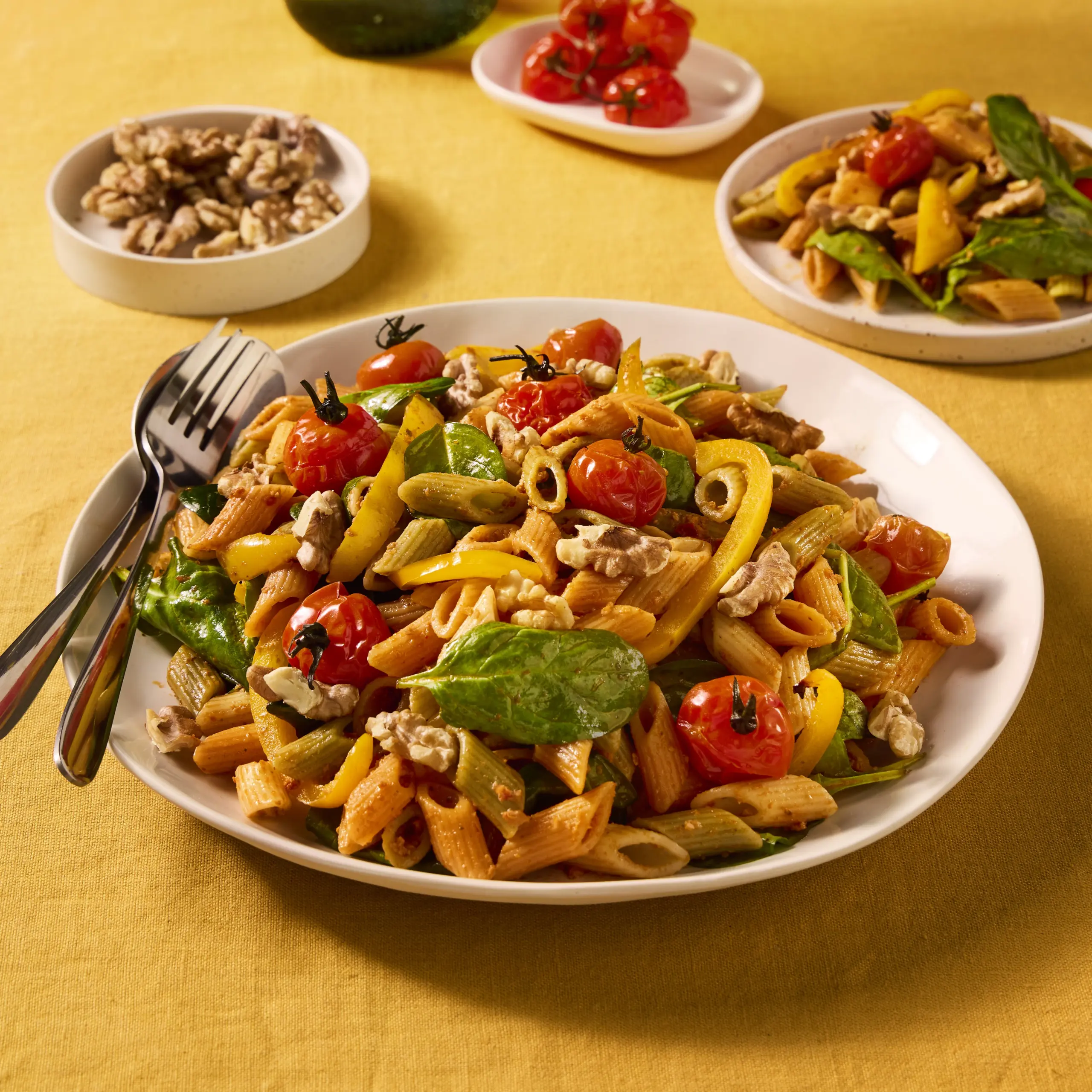 Pastasalade met gegrilde groenten