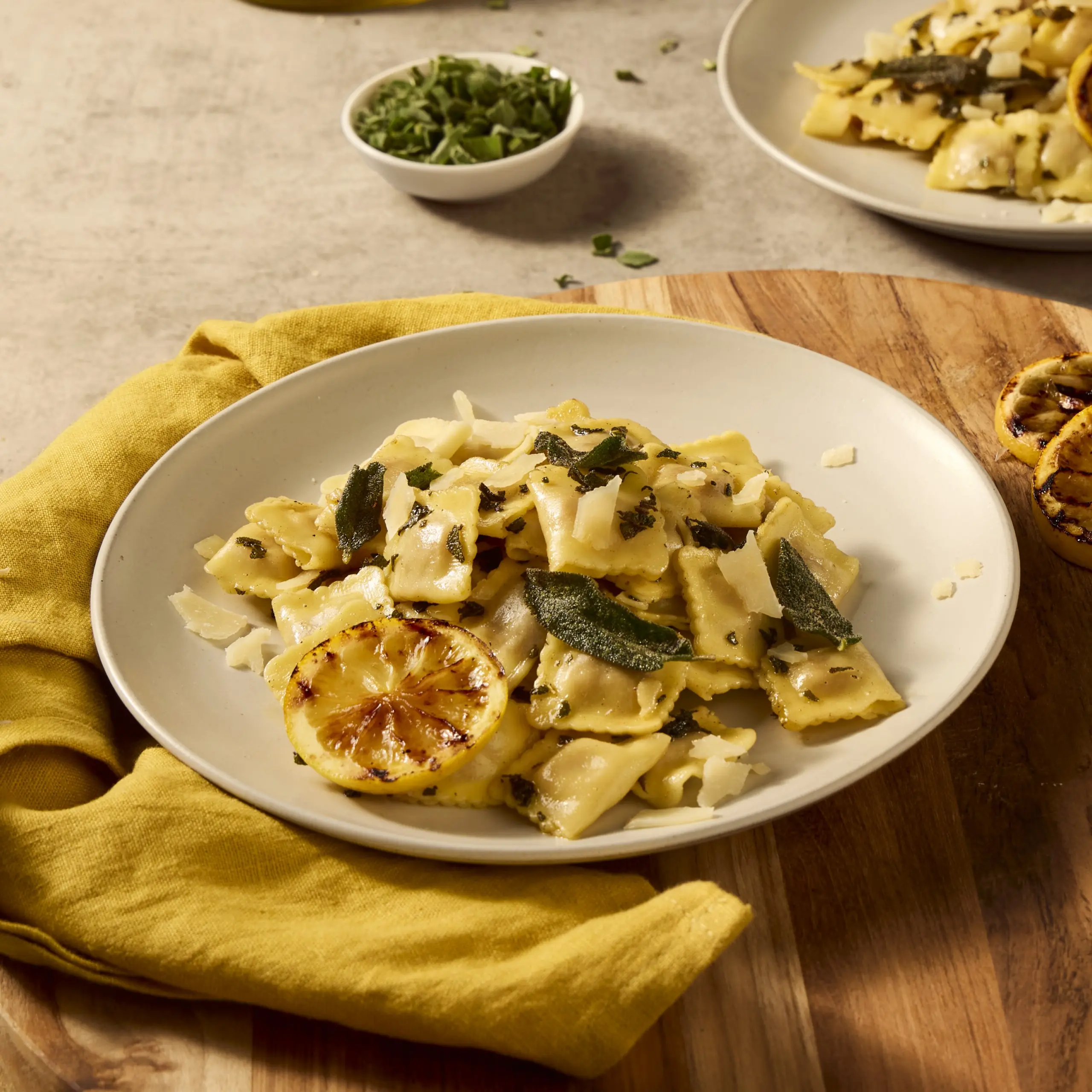 Ravioli met salieboter, truffel en citroen