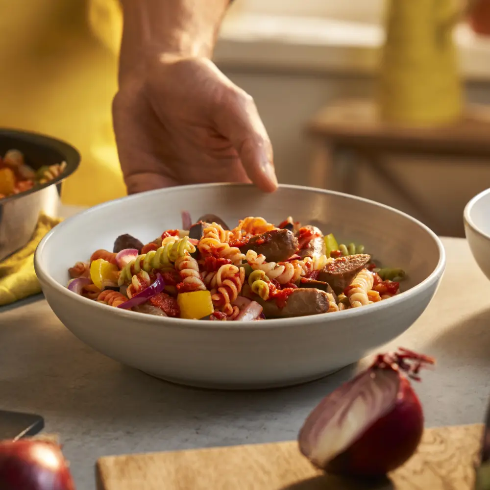 Recept Runderchipolata recept met driekleuren pasta Grand'Italia