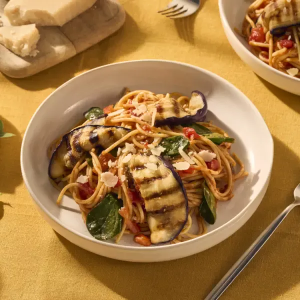 Recept Spaghetti Bolognese met gegrilde aubergine Grand'Italia