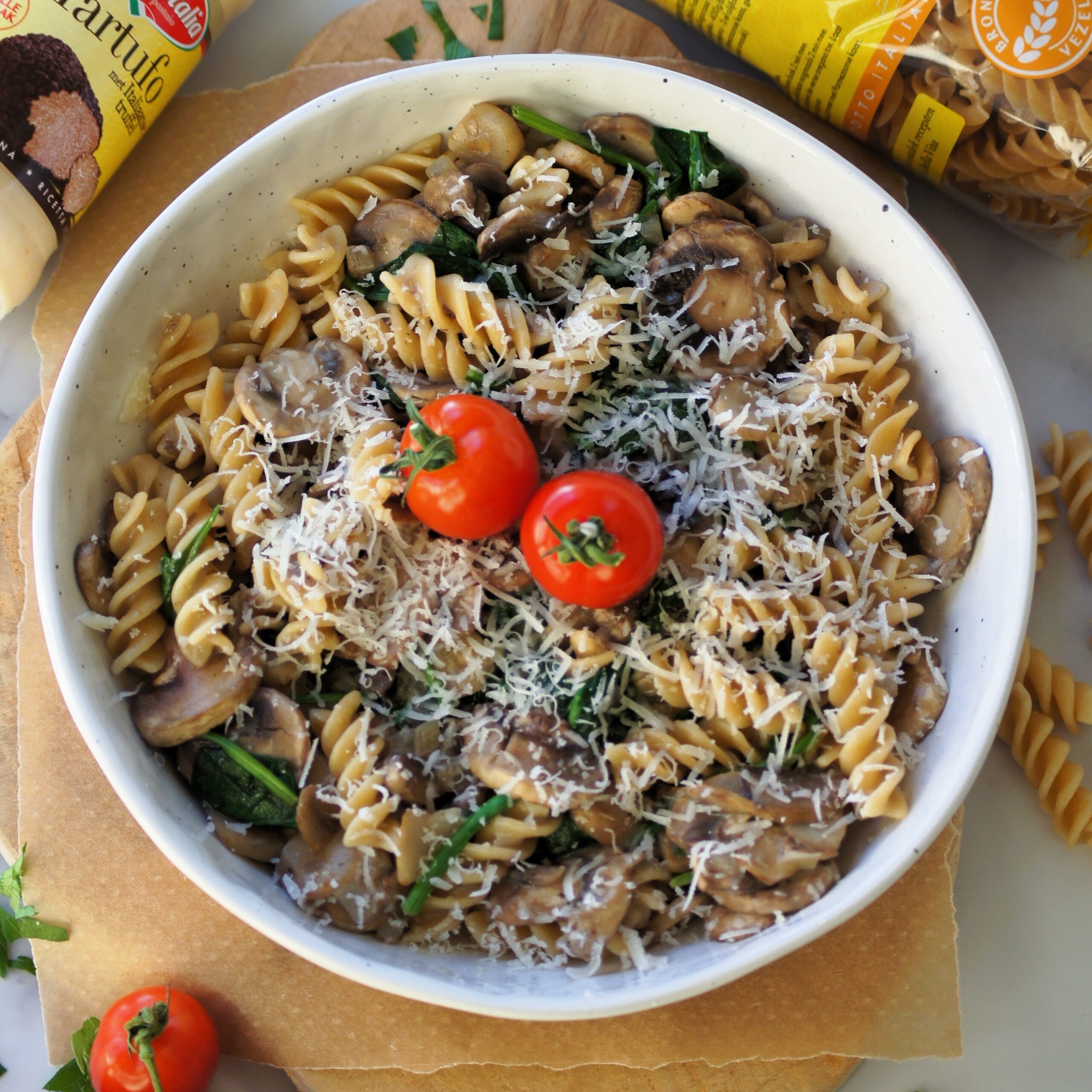 Truffelpasta met groenten