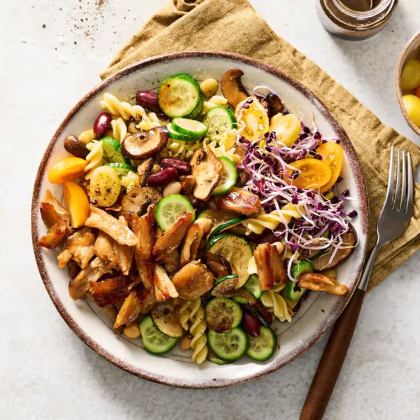 Recept Vegan pastasalade met kipstuckjes Grand'Italia