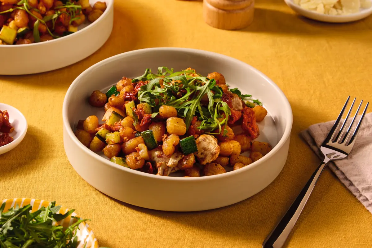 Recept gebakken mini gnocchi met pesto rosso Grand'Italia