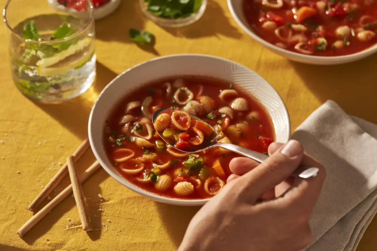 Recept minestrone met mini conchiglie Grand'Italia