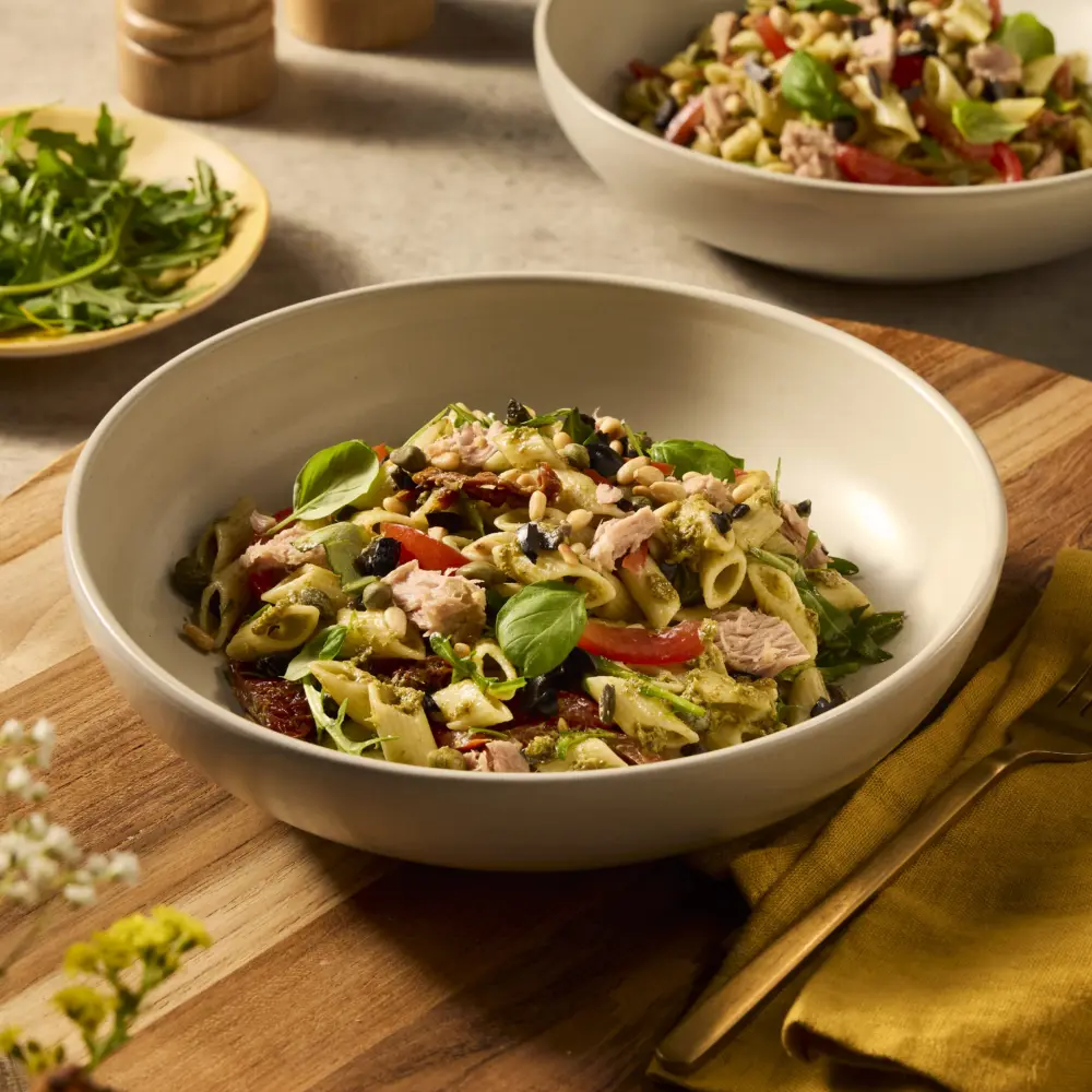 Recept pastasalade met tonijn en pesto Grand'Italia