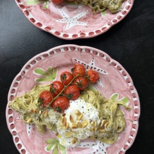 Recept pasta pesto burrata tomaten Foodie by Bibi x Grand'Italia
