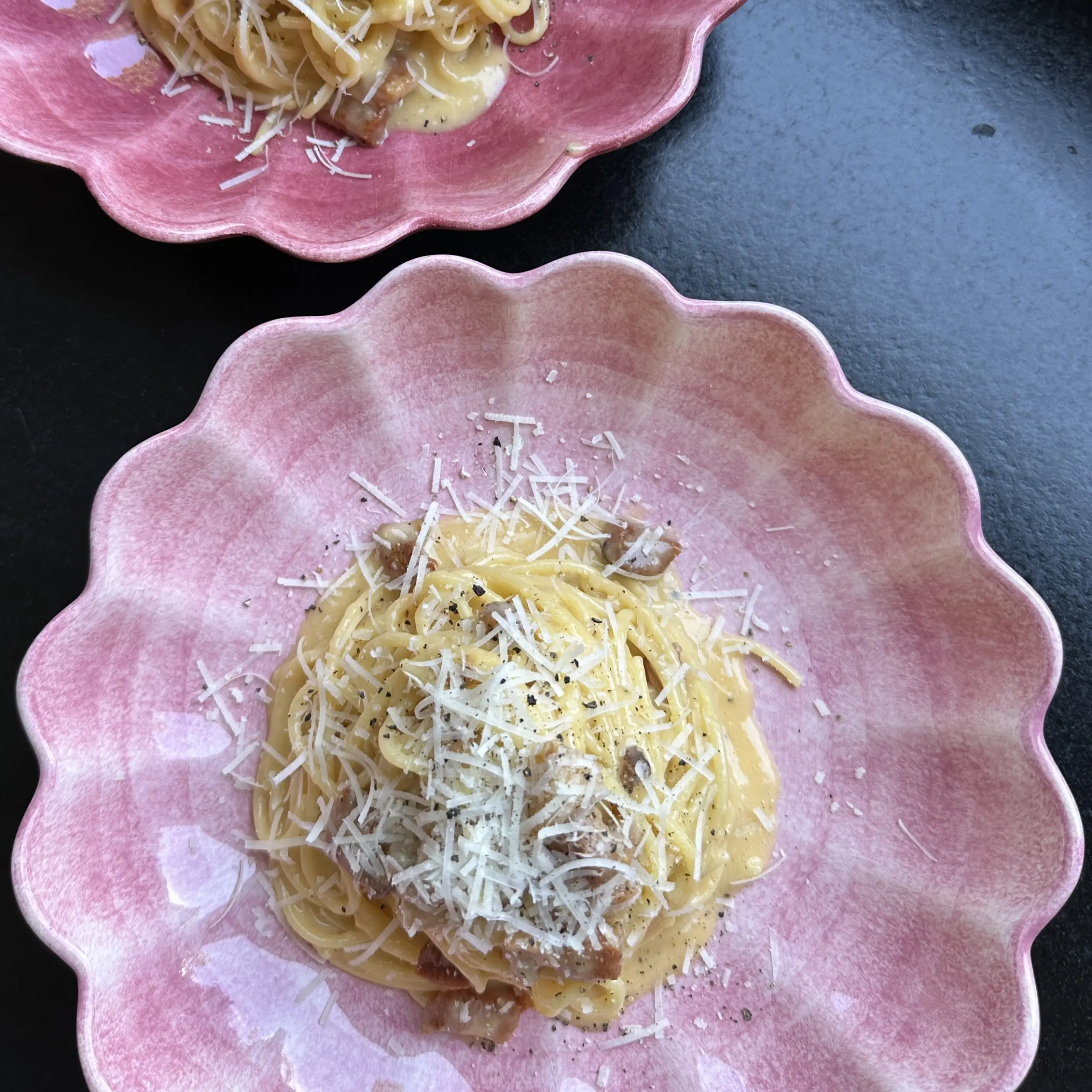 Klassieke spaghetti carbonara met guanciale