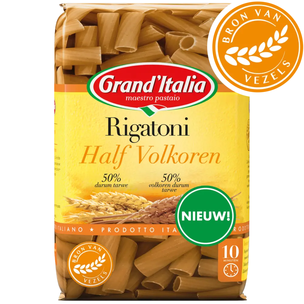 Product Rigatoni Half Volkoren Grand'Italia