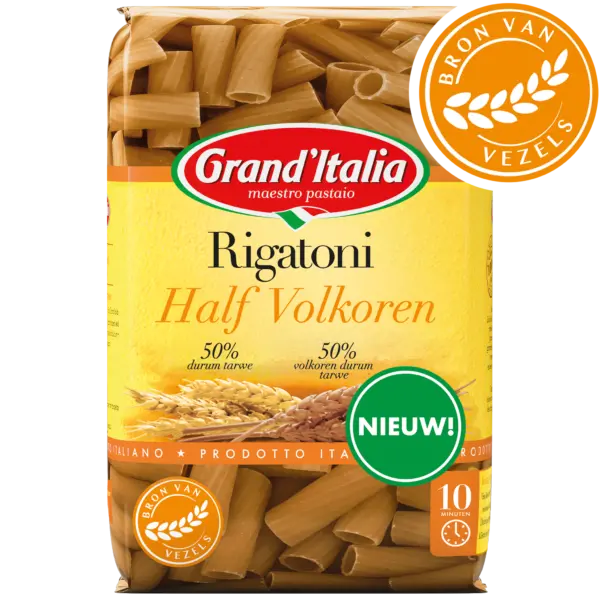 Product Rigatoni Half Volkoren Grand'Italia