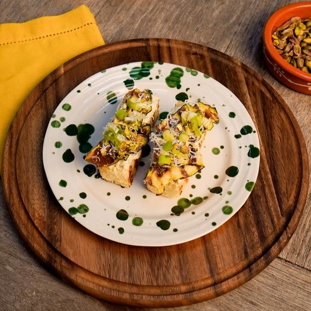 Recept brioche toast pesto ricotta courgette TikTok Grand'Italia