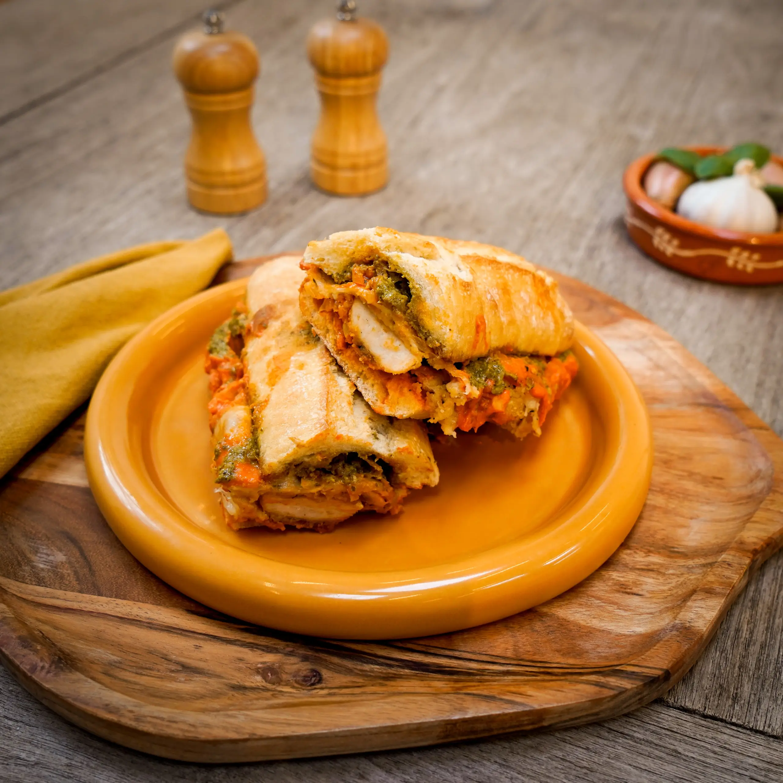 Crispy chicken sandwich: broodje krokante kip met romige saus