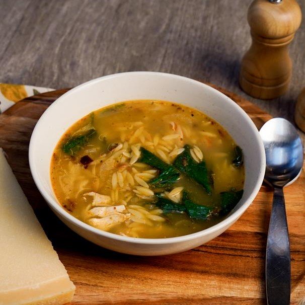 Recept kip pesto orzo soep TikTok Grand'Italia