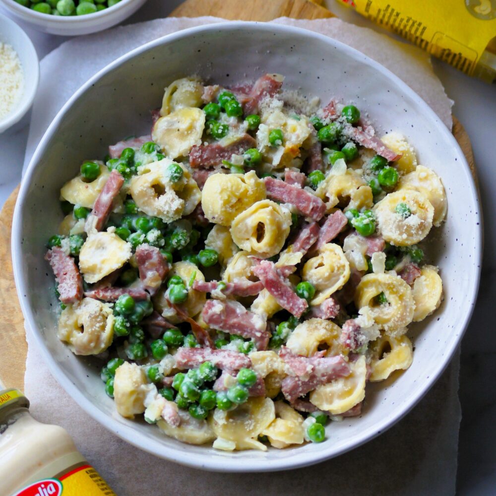 Recept romige tortellini met kalkoen Balans in de keuken