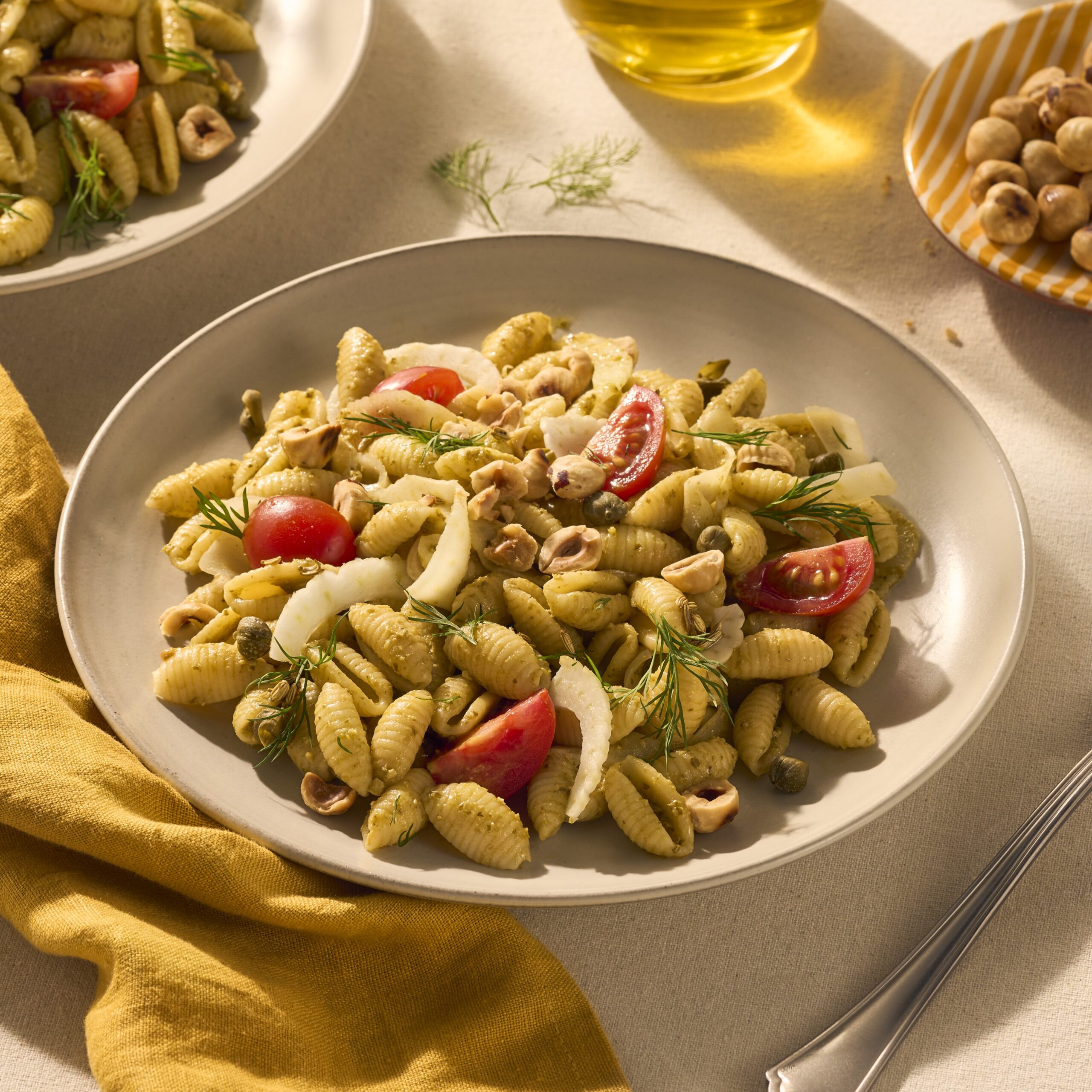 Gnocchetti Sardi met venkel en groene pesto