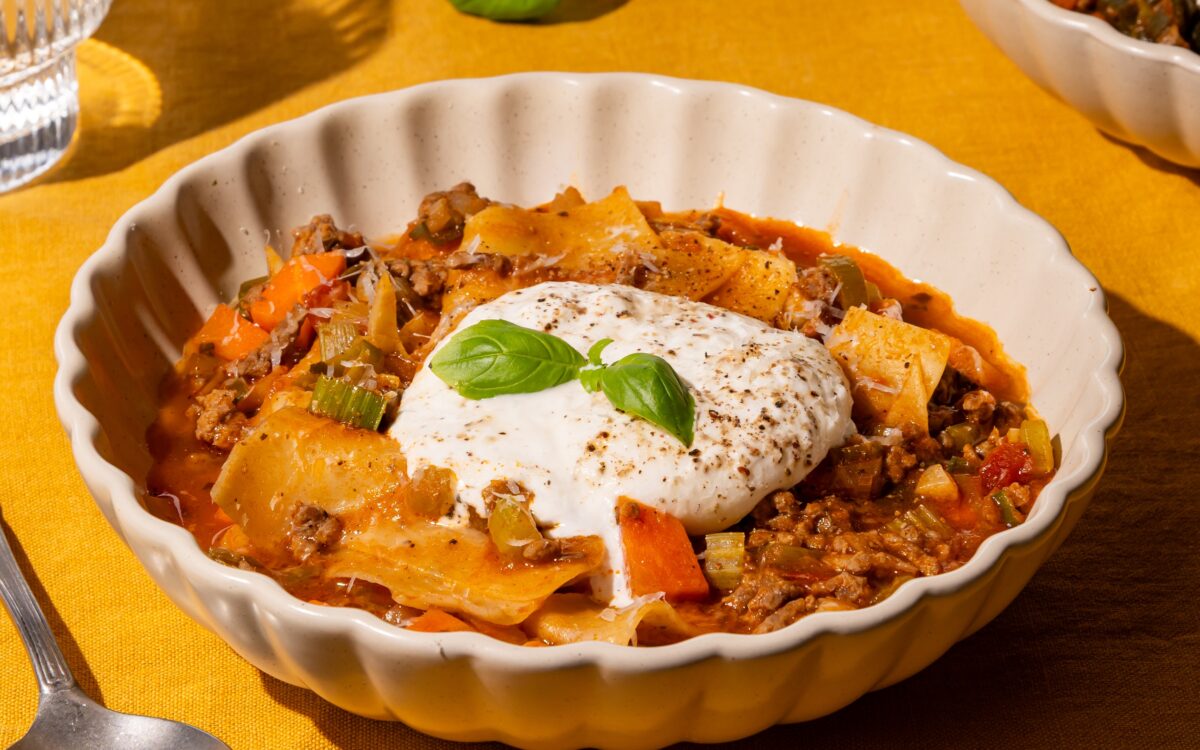 Recept Lasagne soep met burrata Grand'Italia