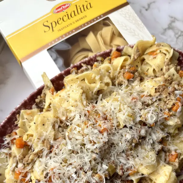 Recept Pappardelle met witte ragù Stukoreceptjes x Grand'Italia