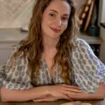 Het Italiaanse meisje, Kristi, met haar zelfgemaakte pasta.